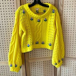 For Love & Lemons yellow sweater